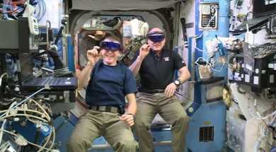 Scott Kelly and Tim Peake test HoloLens on Space Station