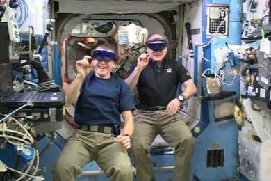 Scott Kelly and Tim Peake test HoloLens on Space Station