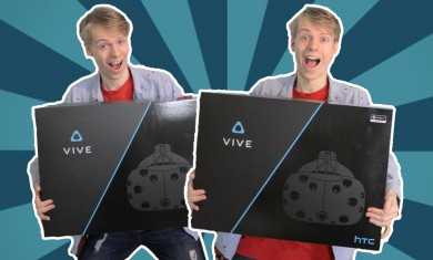 Unboxing two Consumer HTC Vives!? (Nathie Unboxes)