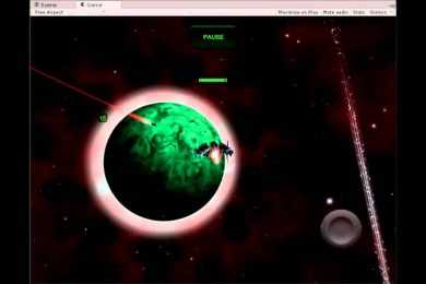 Cardboard 3D VR Space FPS game