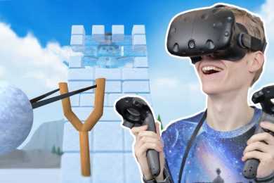 VR SNOWBALL FIGHT GAME! | Snow Fortress (HTC Vive Gameplay)
