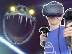Nathie is Fighting a Huge Scary Monster in VR!