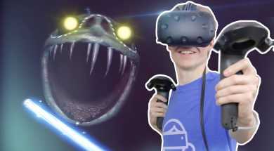 Nathie is Fighting a Huge Scary Monster in VR!