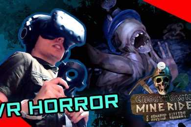 Intense VR Horror Game!  Ghost Town Mine Ride & Shooting Gallery