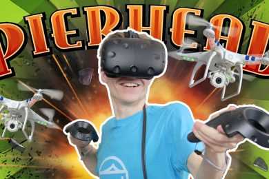 ALMOST KILLED MYSELF WITH A DRONE… | Pierhead Arcade VR #2 (HTC Vive Gameplay)
